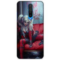 Xiaomi Redmi K30 Uyumlu Kılıf Harley Quinn (22) Tam Koruma Kılıfı Kırmızımsı kahverengi