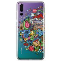 Huawei P20 Pro Kılıf İstanbul Hatırası Arka Kapak Koruma Desenli Full Koruyucu