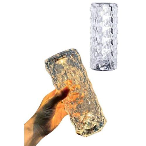 Kristal Lamba Masa Lambası Şarjlı Masa Lambası Dokunmatik Sensör Usb Şarjlı