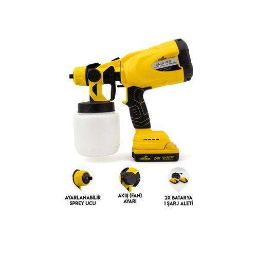 Profesyonel Akülü Püskürtme Tabanca Kablosuz Güçlü Boya Uygulama