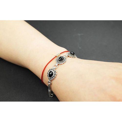 Ayça 925 Ayar Oltu Taşlı Gümüş Bileklik