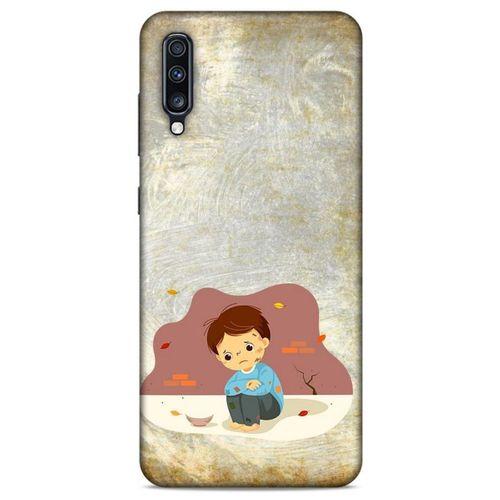 Samsung Galaxy A70s Kılıf Depresyon (10) Full Koruma Kılıfı Yeşil Turuncu