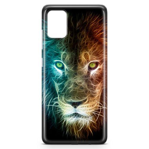 Samsung Galaxy A51 Kılıf Neon Aslan Arka Kapak Koruma Desenli Full Koruyucu