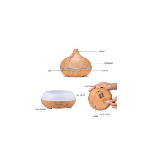 Vothoon Hava Nemlendirici 7 Led Işıklı Aromatik Oda Kokusu 550 Ml Kahve Aroma Difüzörü Buhar Makinası