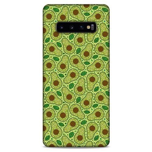 Frutix Avokado 01 Samsung Galaxy S10 Plus Kılıf Desenli Silikon