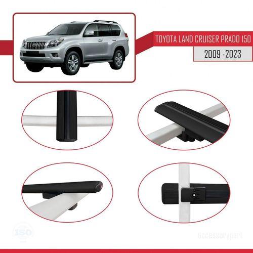 Toyota Land Cruiser Prado (J150) 2009-2023 Arası ile uyumlu Basic Model Ara Atkı Tavan Barı SİYAH 3 ADET