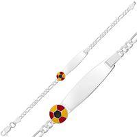 Kişiye Özel Sarı Kırmızı Top Figürlü Gümüş Çocuk Künyesi