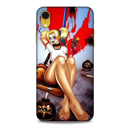 Apple iPhone XR Uyumlu Kılıf Harley Quinn (37) Silicone Cover Lavanta gül