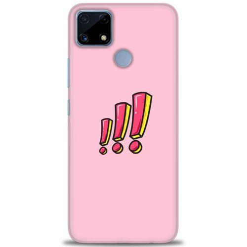 Realme C25 Kılıf HD Baskılı Kılıf - Ünlem + Tam Ekran Koruyucu