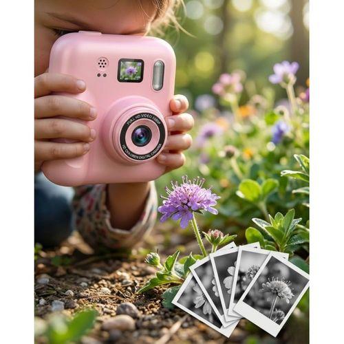 Eğitici Çocuk Kamerası Anında Baskı 4 Rulo Kağıt Ve 5 Kalem Set Hediyeli