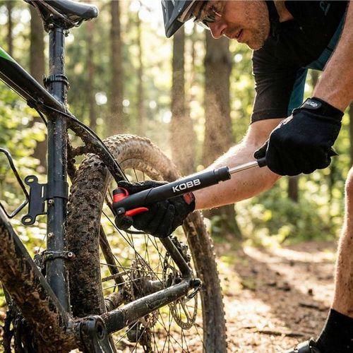 KOBB KB21 87 PSI Bisiklet Lastik Şişirme Taşınabilir Mini El Pompası + Bisiklet Montaj Aparatı