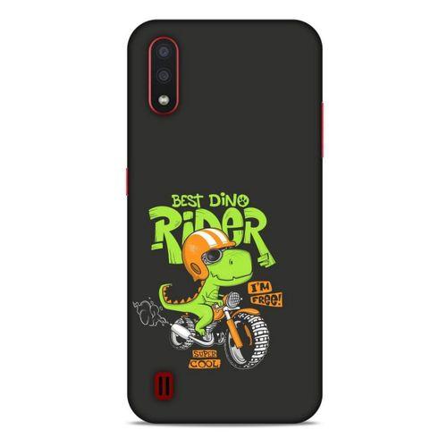 Animax Bisikletli Dinozor Samsung Galaxy A01 Kılıf Desenli Silikon