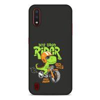 Animax Bisikletli Dinozor Samsung Galaxy A01 Kılıf Desenli Silikon