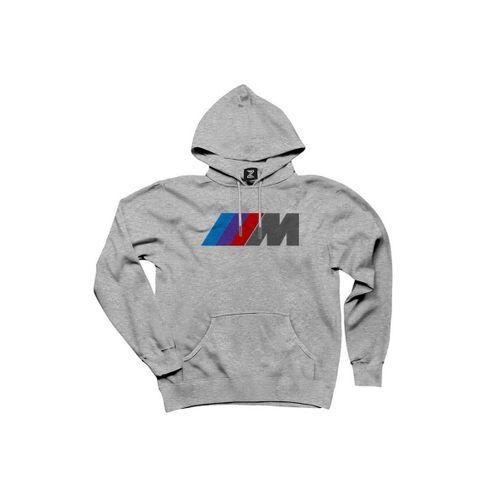 BMW M Power Logo Gri Kapşonlu Sweatshirt Hoodie