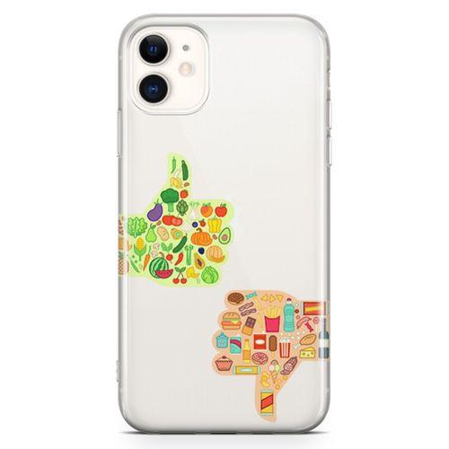 Apple iPhone 11 Kılıf Sağlıklı Sağlıksız Arka Kapak Koruma Desenli Full Koruyucu