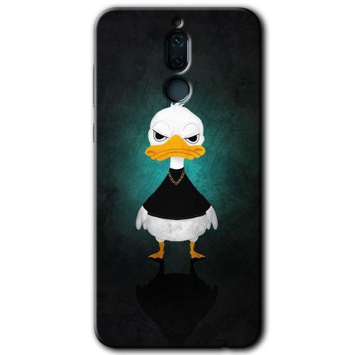 Huawei Mate 10 Lite Kılıf Baskılı Kapak - Angry Duck + 5D Tam Kaplayan Cam