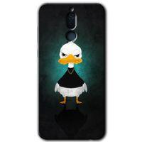 Huawei Mate 10 Lite Kılıf Baskılı Kapak - Angry Duck + 5D Tam Kaplayan Cam