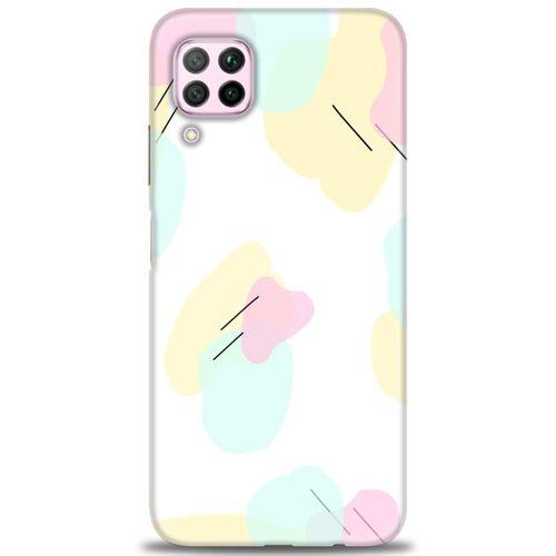 Huawei P40 Lite Kılıf HD Baskılı Kılıf - Renkler Çubuklar + Tam Ekran Koruyucu