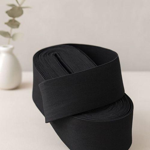 Geniş Paça Lastiği 3 cm Siyah 10 m