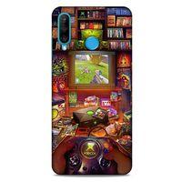 Retro (47) Desen Crystal Flex Kılıf Renkli Huawei P30 Lite Kılıf
