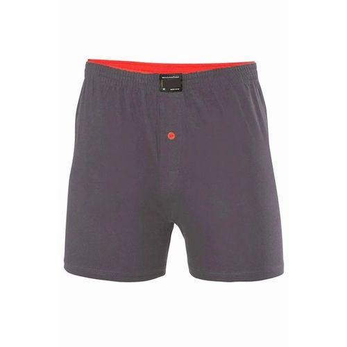 Düğmeli Pamuklu Erkek Penye Boxer Füme - 1146A