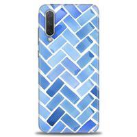 Xiaomi Mi 9 Lite Kılıf HD Baskılı Kılıf - Mavi + Tam Ekran Koruyucu