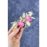 Pamuk Otu Cipso ve Yapay Çiçekli Taraklı Saç Tokası