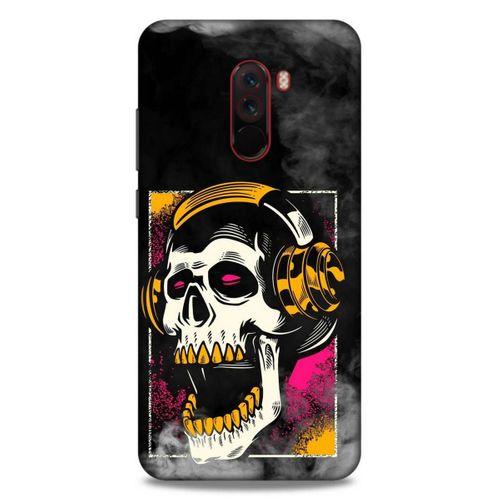 Lopard Xiaomi Pocophone F1 Uyumlu Kılıf Tattoo's (10) Full Koruma Kılıfı Turuncu