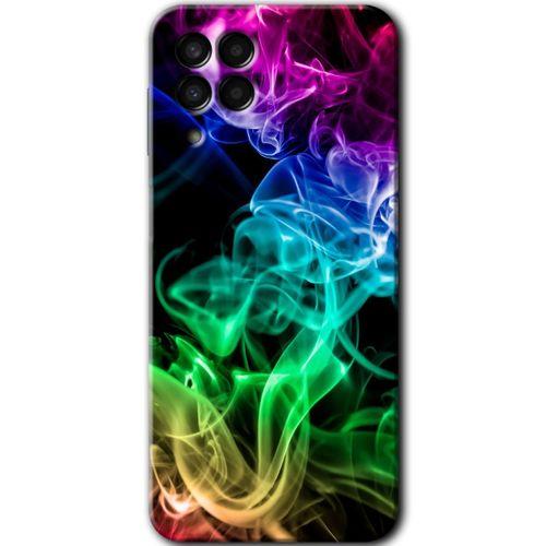 Galaxy M33 Kılıf HD Desen Baskılı Arka Kapak - Smoke Colorful