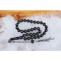 Oltu Taşı Küre Model Tek Zikzak Dokuzlu Baklava İşlemeli Tespih