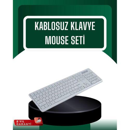 Usb Alıcılı Kablosuz Klavye Mouse - Geniş Uyumluluk, Sessiz Tuşlar