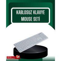 Usb Alıcılı Kablosuz Klavye Mouse - Geniş Uyumluluk, Sessiz Tuşlar