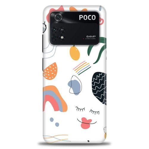 Xiaomi Poco M4 Pro 4G Kılıf HD Baskılı Kılıf - Drawing + Tam Ekran Koruyucu