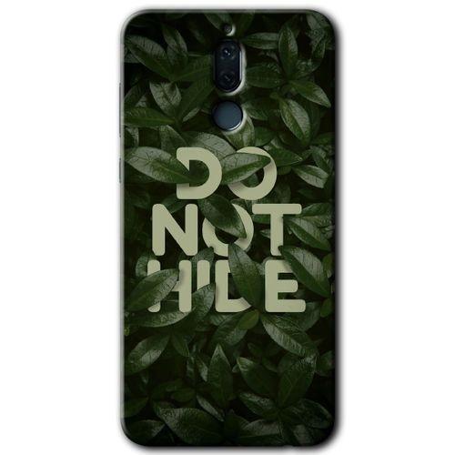 MRCİLETİSİM Huawei Mate 10 Lite Kılıf HD Desen Baskılı Arka Kapak + Temperli Cam - Do Not Hide