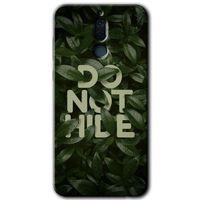 MRCİLETİSİM Huawei Mate 10 Lite Kılıf HD Desen Baskılı Arka Kapak + Temperli Cam - Do Not Hide