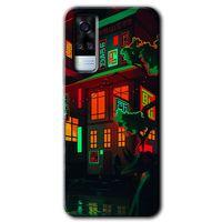 Vivo Y51 Kılıf HD Desen Baskılı Arka Kapak - China Street + Kırılmaz Cam