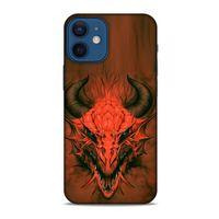 Apple iPhone 12 Mini Kılıf Dragons (14) Lansman Kılıf Kırmızı Boynuzlu Ejderha