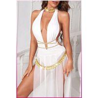 Siyah Pul Aksesuarlı Tül Etekli Kadın Seksi Gecelik