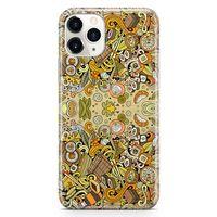 Apple iPhone 11 Pro Max Kılıf Japon Yemekleri Doodle Arka Kapak Koruma Desenli Full Koruyucu