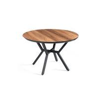 Roza Yuvarlak HighGloss Açılır Mutfak Yemek Masası 120cm