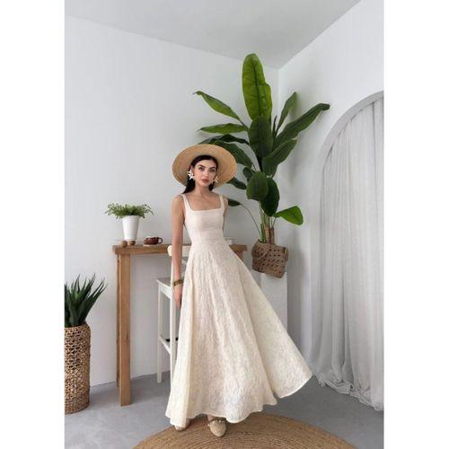 Cuper Çiçek Detaylı Elbise