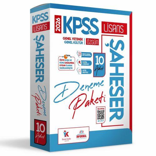 2026 KPSS GYGK ŞAHESER Türkiye Geneli Kurumsal 10lu Dijital Çözümlü Paket Deneme