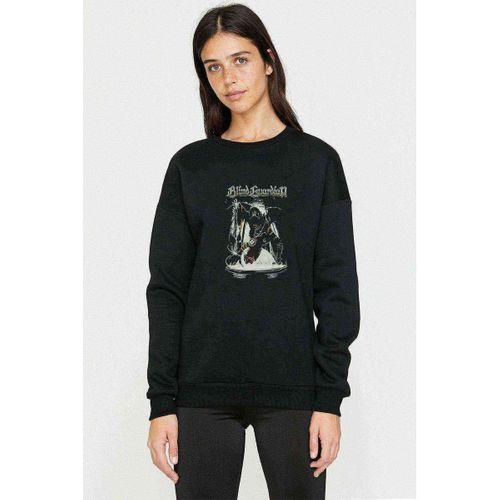 Blind Guardian The Bard's Song Rock Baskılı Siyah Kadın Sweashirt