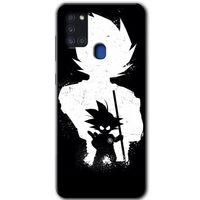 Samsung Galaxy A21s Kılıf Baskılı Kapak - Anime + 5D Tam Kaplayan Cam