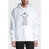 Life Is Too Short To Wear Boring Baskılı Beyaz Erkek Kapşonlu Sweatshirt
