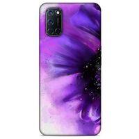 Oppo A72 Uyumlu Kılıf Mor Delisi (31) TPU Kılıf Çiçek