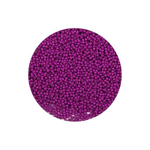 Fuşya Renk 4 mm Yaklaşık 220 adet/20 gram Cam Boncuk Oya Yazma Bileklik ve Kolye
