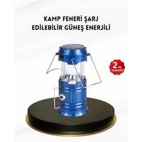 Solar Kamp Lambası Kızak Sistemli Şarjlı Taşınabilir Doğa Yürüyüşü Işığı