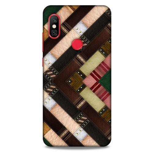 Xiaomi Redmi Note 6 Pro Kılıf Patchwork (7) Telefon Kılıfı Koyu Kahverengi