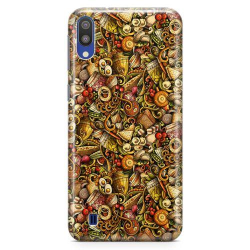 Samsung Galaxy M10 Kılıf Gastronomi Doodle Arka Kapak Koruma Desenli Full Koruyucu